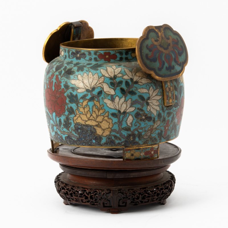 A Chinese Cloisonne Enamel Bronze Censer - 图4