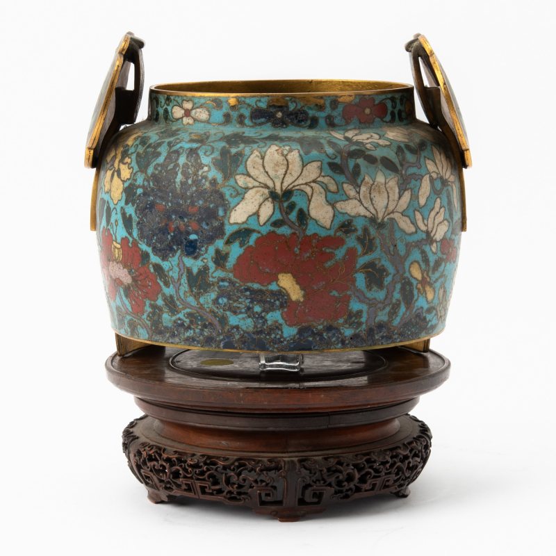 A Chinese Cloisonne Enamel Bronze Censer - 图5