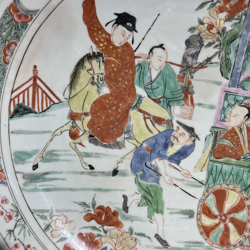 清康熙五彩西厢记人物故事大盘 - 图5