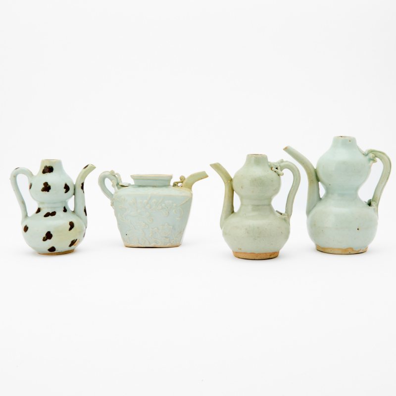 A Group of Four Chinese Glazed Ewers
