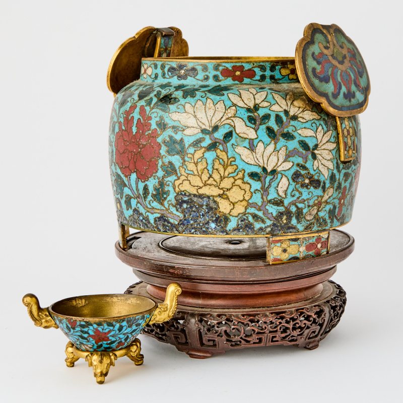 A Chinese Cloisonne Enamel Bronze Censer - 图7