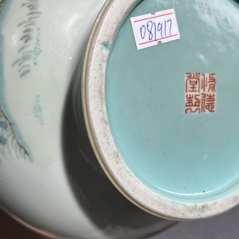 民国粉彩花鸟赏瓶 - 图11