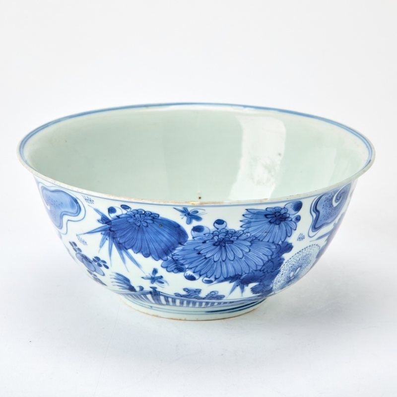 An Unusual Chinese Blue and White Porcelain Bowl