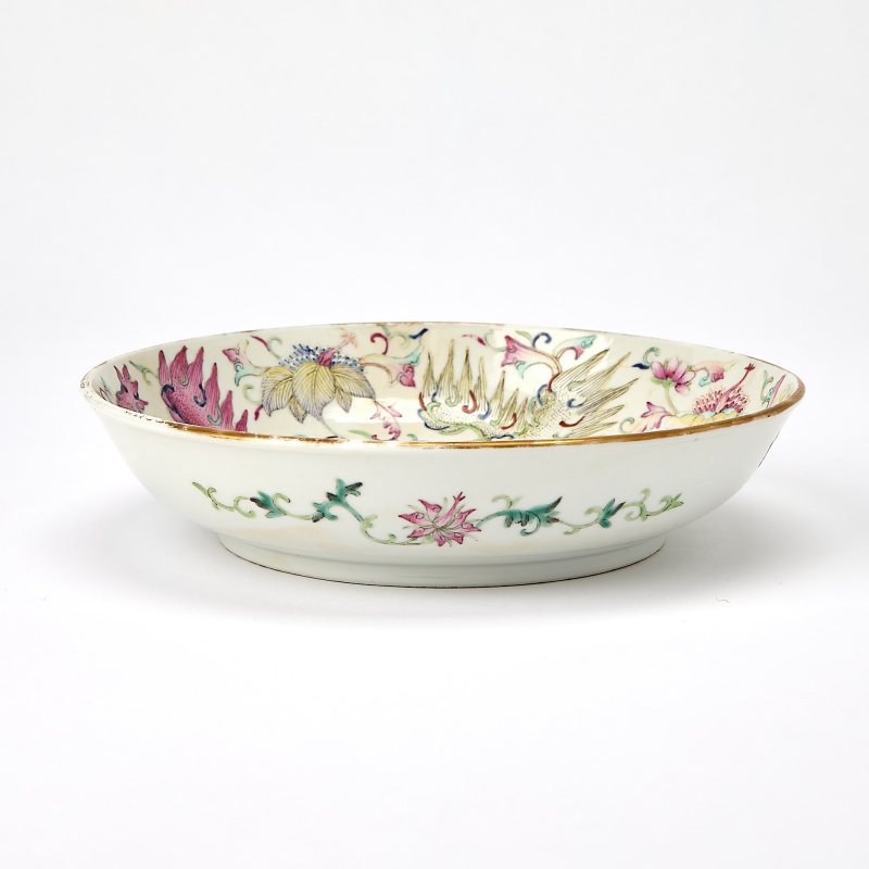 A Chinese Famille Rose Porcelain 'Phoenix' Dish - 图3