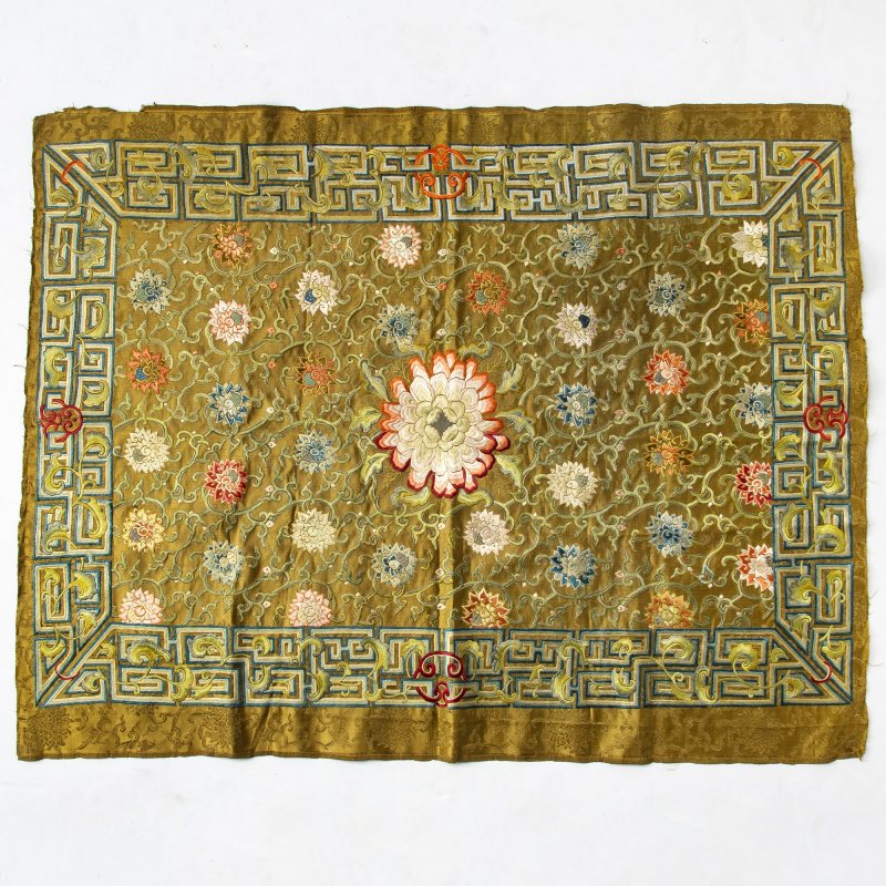 A Chinese Embroidered Silk Panel