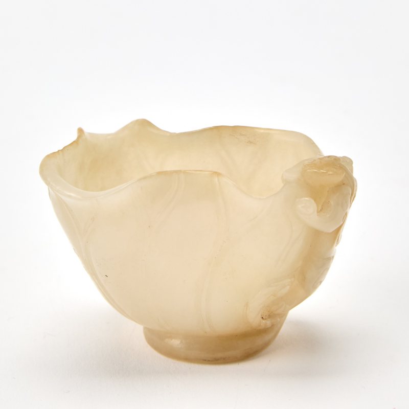 A Chinese Carved White Jade Water Coupe - 图2