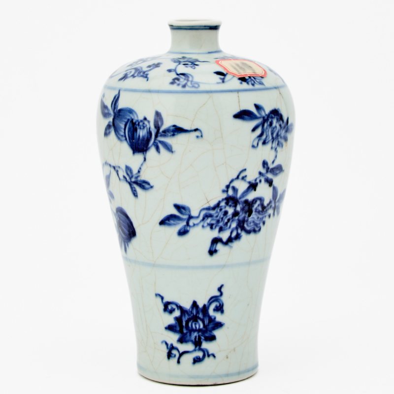 A Chinese Blue and White Ming-Style Porcelain Meiping