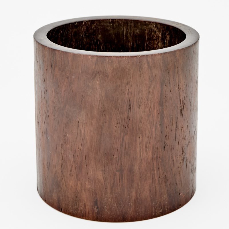 A Chinese Zitan Wood Brush Pot