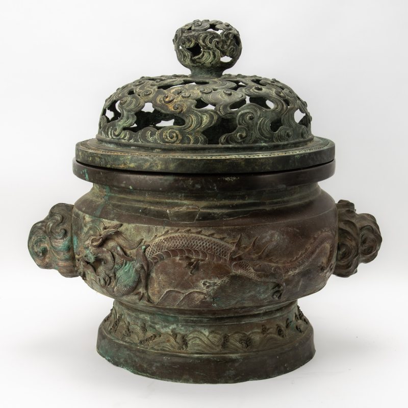 A Large Chinese Cast Bronze Censer