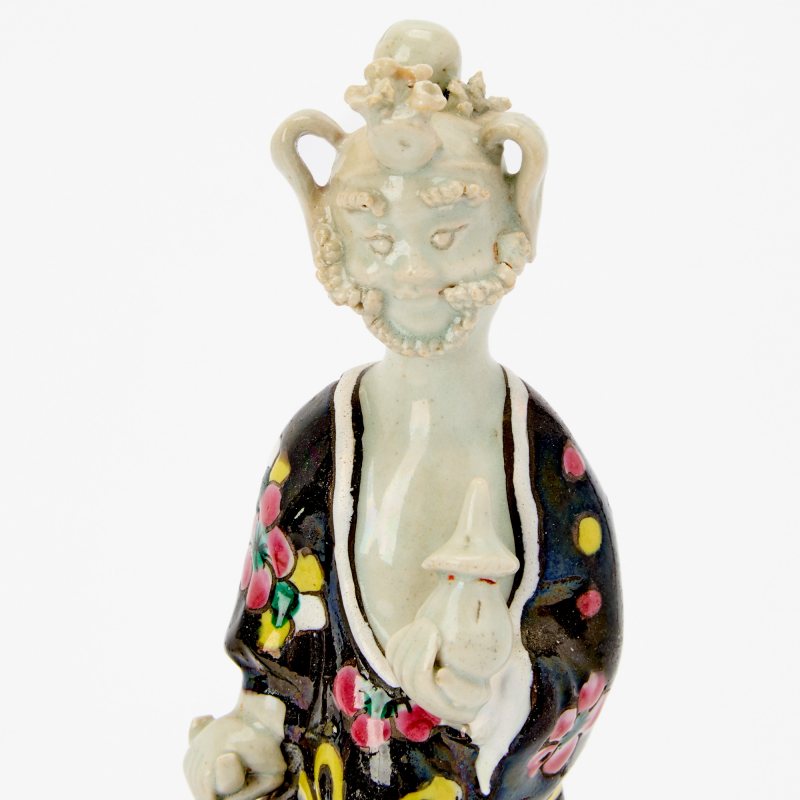 A Group of Nine Chinese Famille Rose Porcelain Figures of Immortals - 图4
