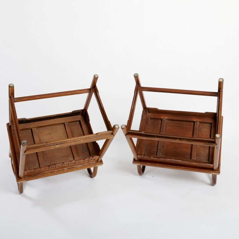 A Pair of Chinese Huanghuali and Mixed Hardwood Yokeback Armchairs, Nanguanmaoyi - 图6