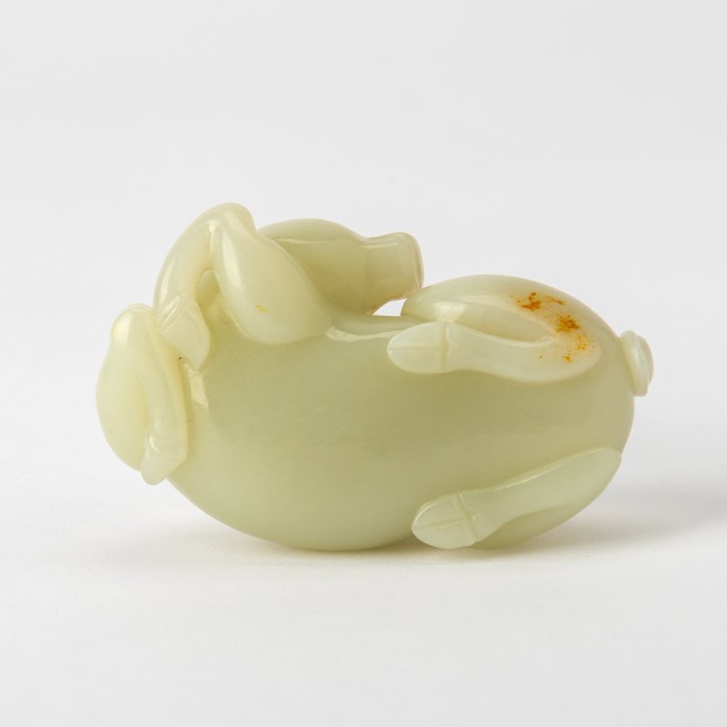 A Fine Chinese Celadon Jade Deer - 图5
