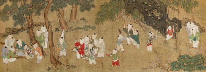 A Chinese School Painting of Boys - 图2