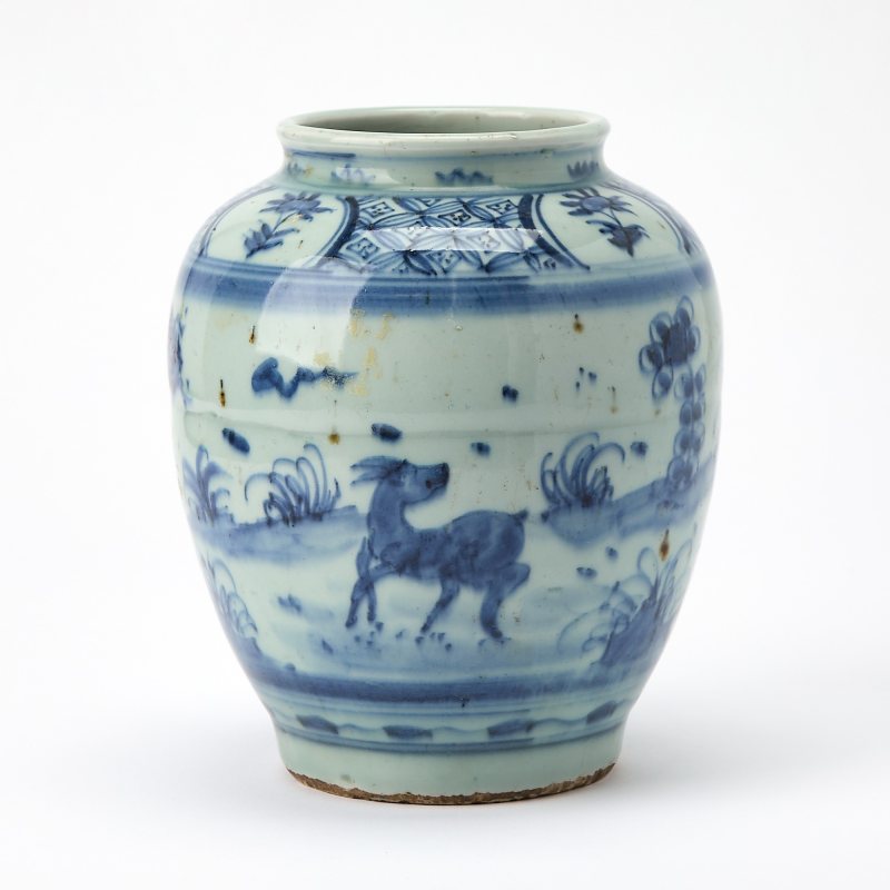 A Chinese Blue and White Porcelain Jar