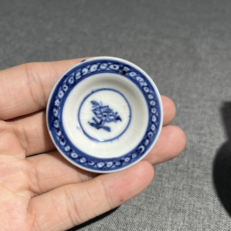 清中期青花花卉提梁壶 - 图7
