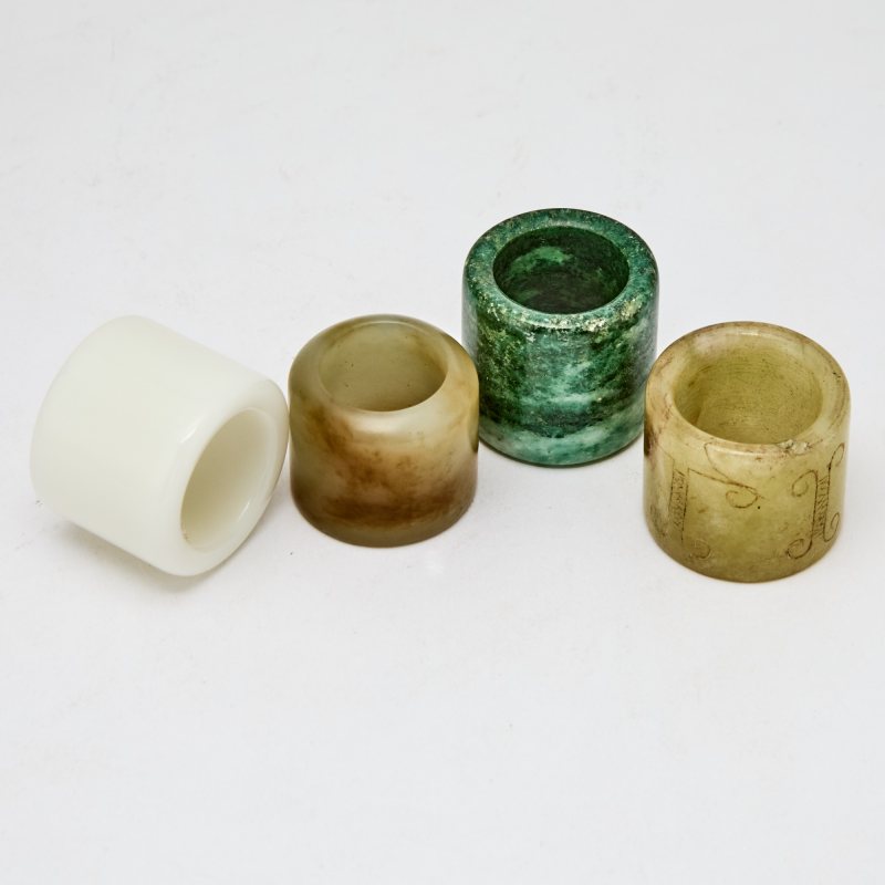 Four Chinese Thumb Rings