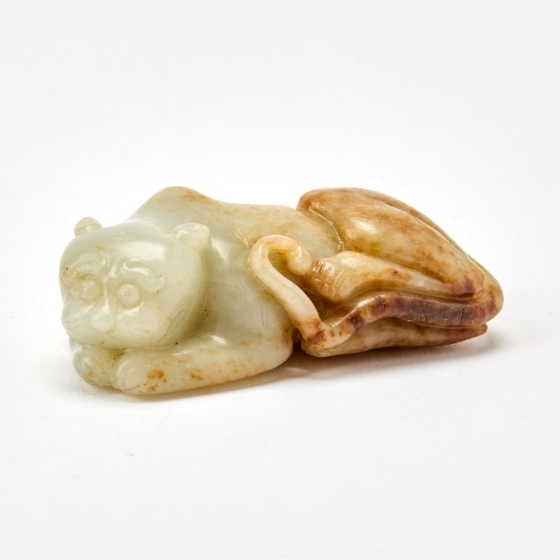 A Chinese Carved Jade Tiger