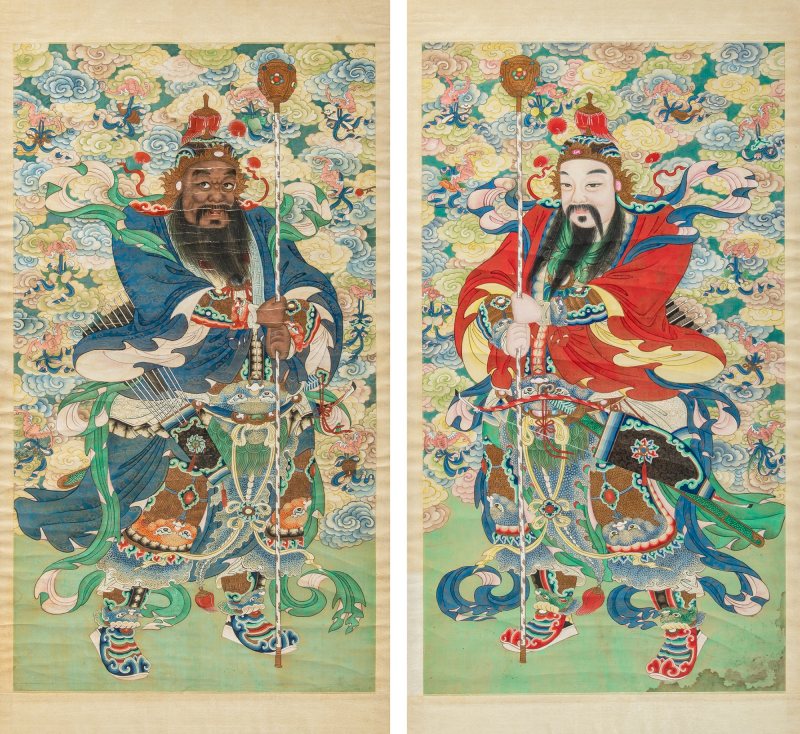 A Pair of Chinese Daoist Paintings