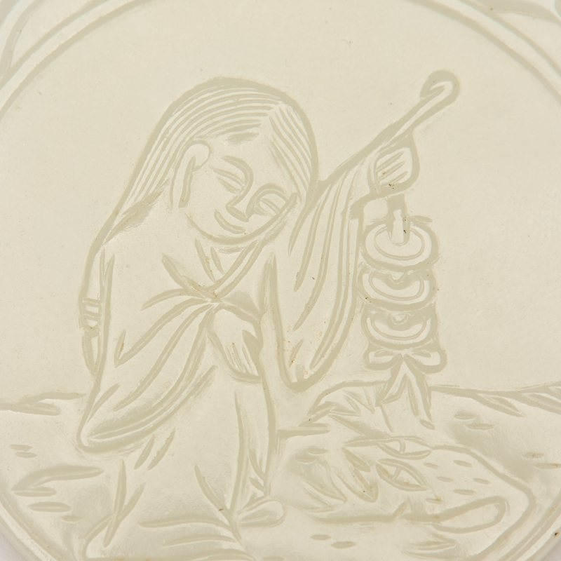 A Chinese Carved White Jade Pendant - 图4