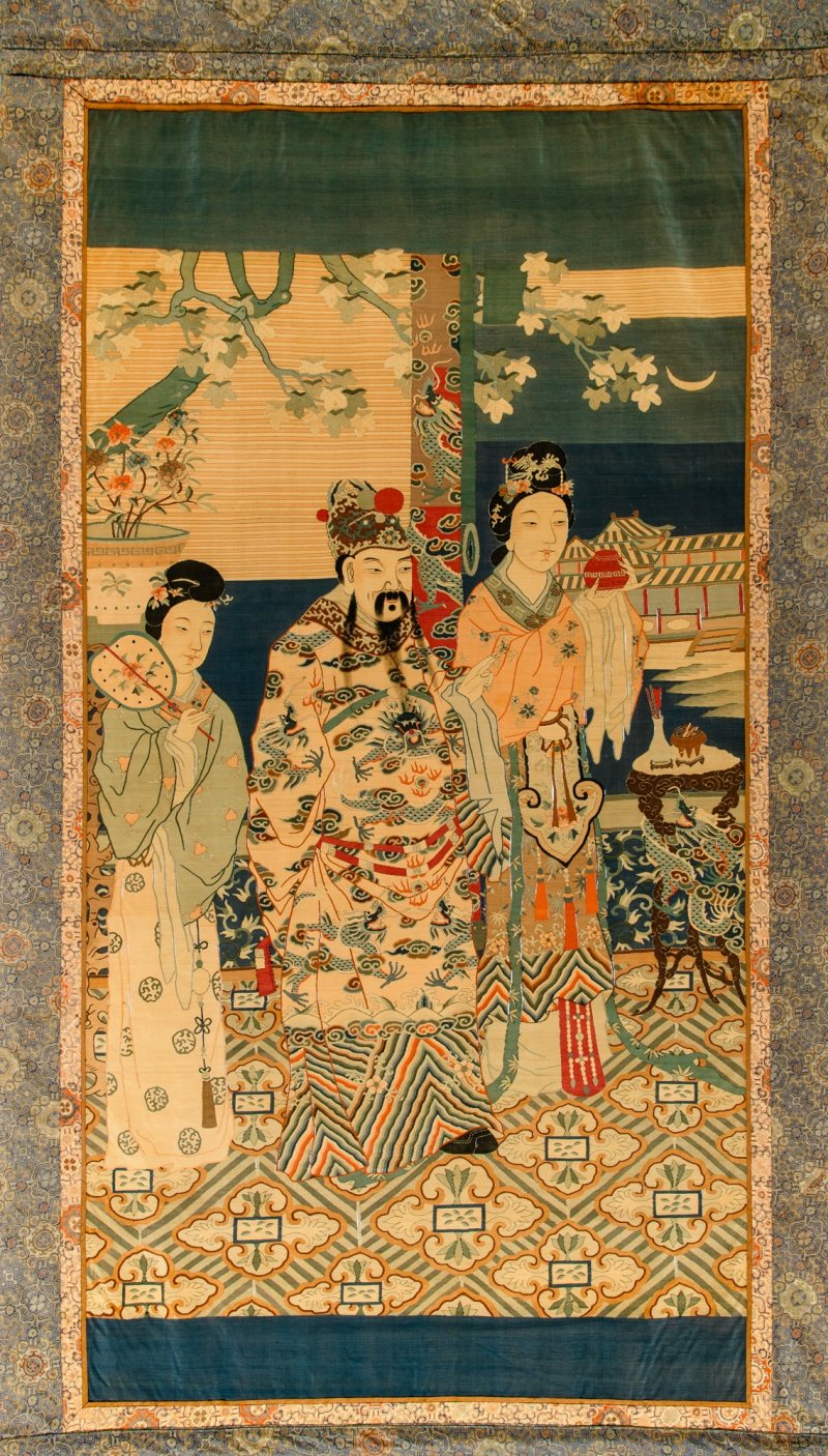 A Large Chinese Kesi Silk Panel