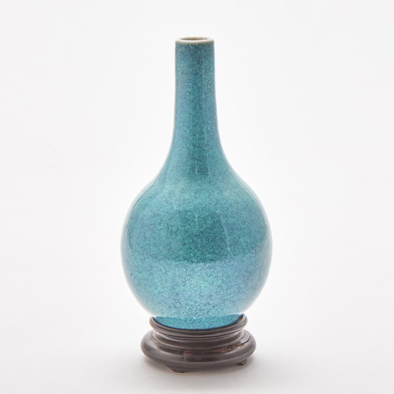 A Chinese Robin's Egg Glazed Porcelain Bottle Vase