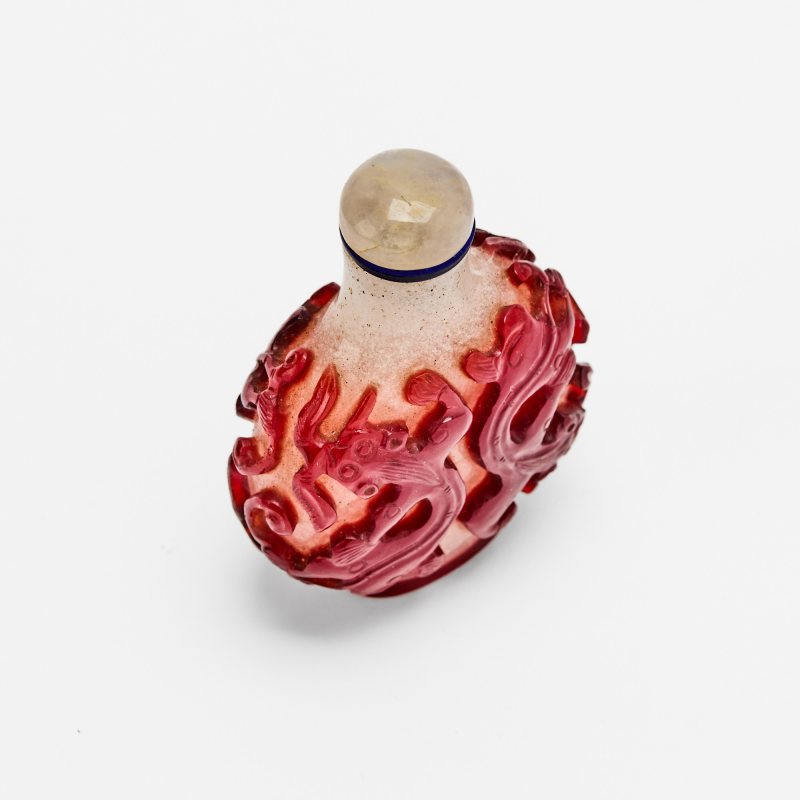 A Chinese Red Overlay Glass Snuff Bottle - 图3