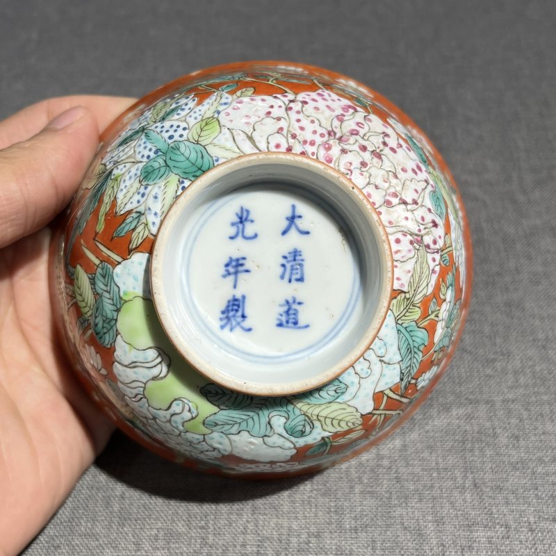 清洋彩花卉碗 - 图9