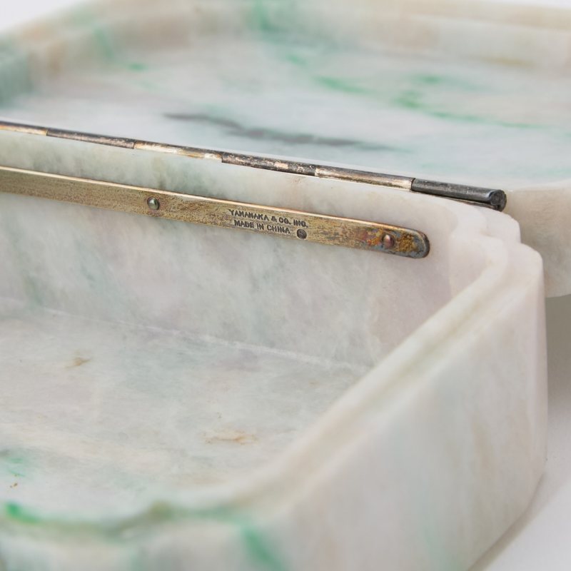 A Chinese Silver-Mounted Jadeite Box - 图4