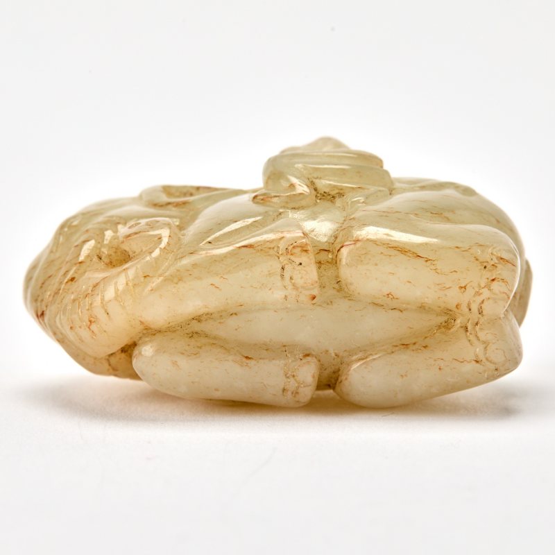 A Chinese Greyish Celadon Jade Figural Group - 图7