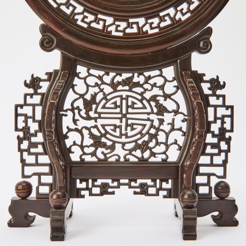 A Chinese Carved White Jade 'Birds and Flowers' Table Screen - 图3
