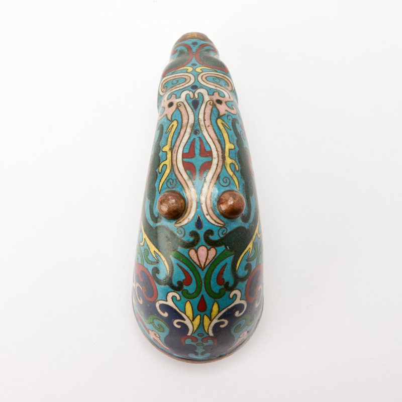 A Pair of Chinese Cloisonné Enamel Ram-Head Cups - 图6