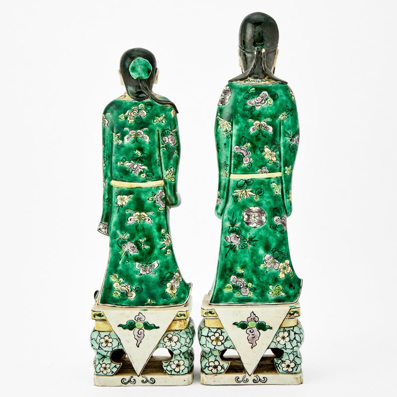 Two Chinese Famille Verte Porcelain Figures - 图3