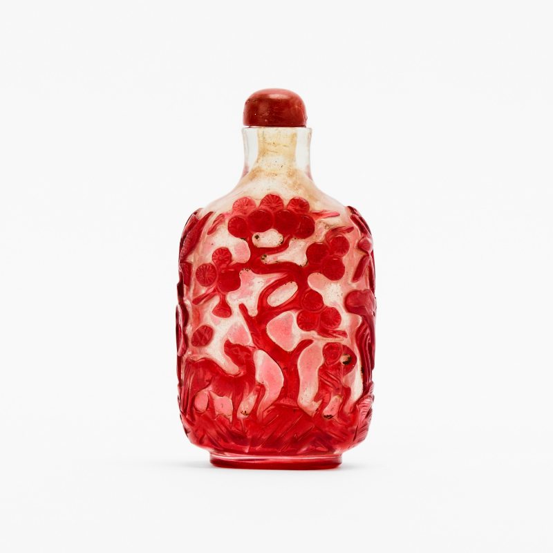 A Chinese Red Overlay Glass Snuff Bottle