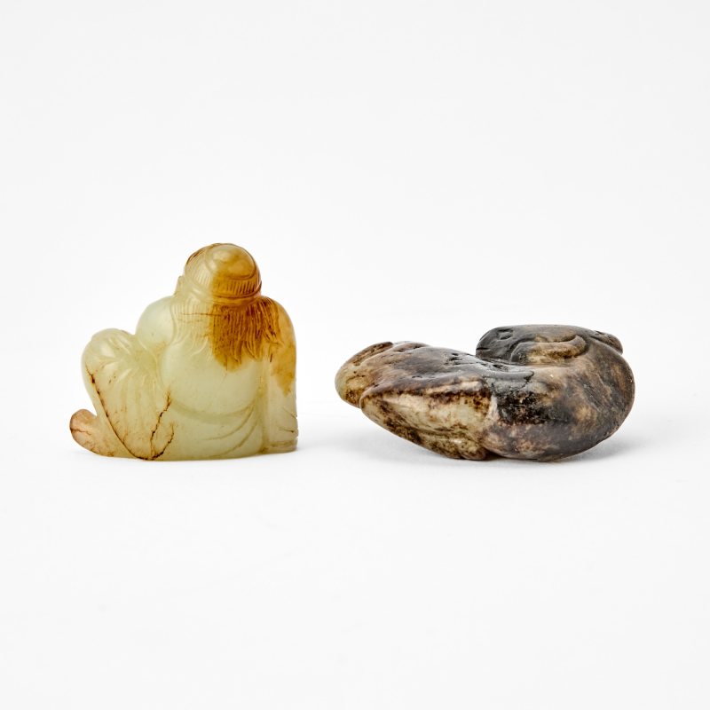 Two Chinese Jade Figural Carvings - 图2