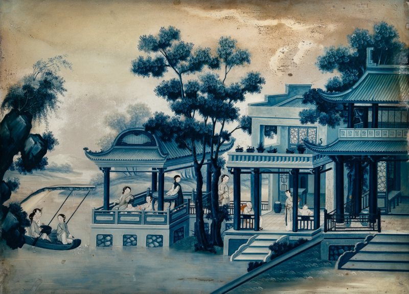 A Chinese Reverse Glass Painting - 图2