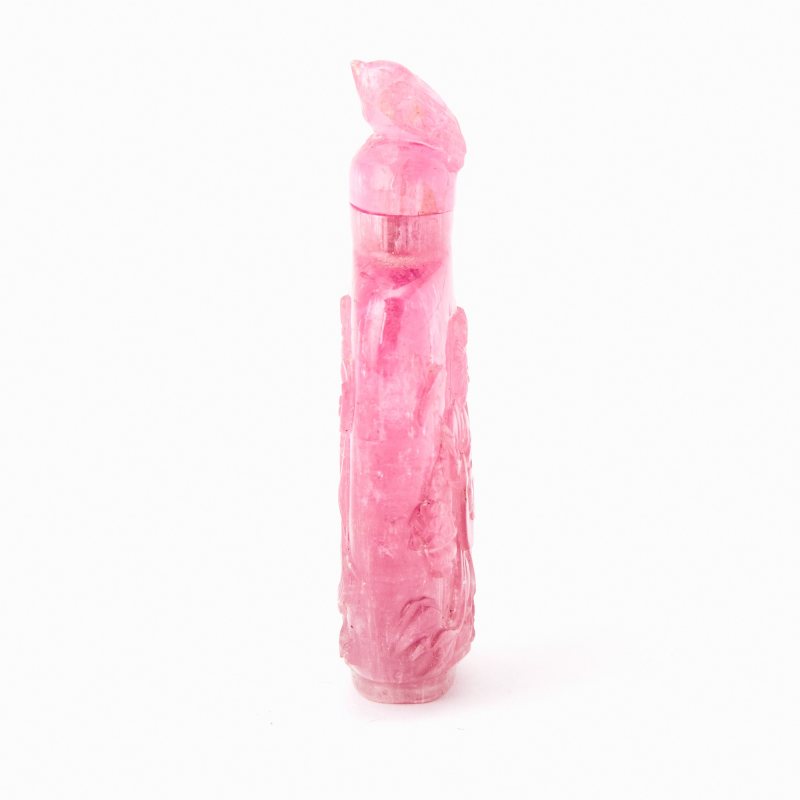 A Chinese Carved Pink Tourmaline Snuff Bottle - 图4