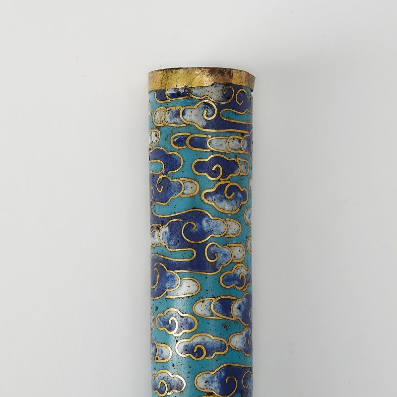 A Chinese Cloisonné Enamel Cylindrical Fitting - 图4