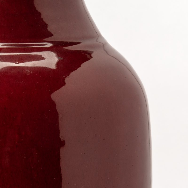 A Pair of Large Chinese Copper Red Glazed Porcelain Vases - 图3