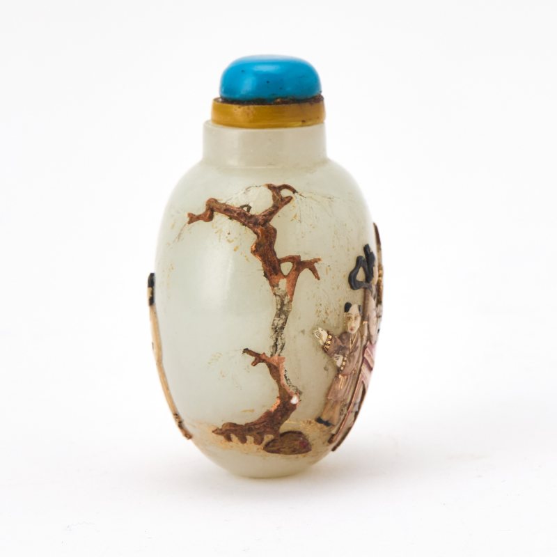 A Japanese-Embellishment Chinese White Jade Snuff Bottle - 图2