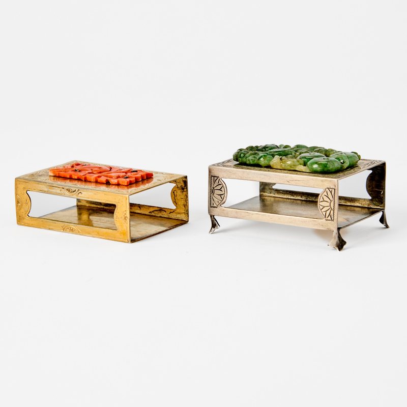 Two Chinese Hardstone-Inset Match Safes - 图2