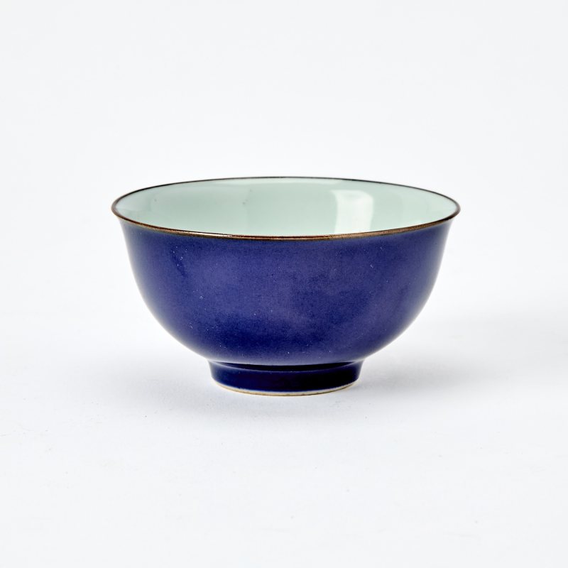 A Chinese Blue Glazed Porcelain Bowl
