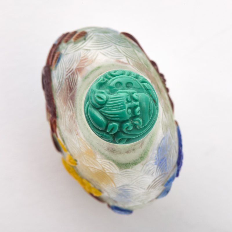 A Fine Chinese Multi-Color Overlay Glass Snuff Bottle - 图5
