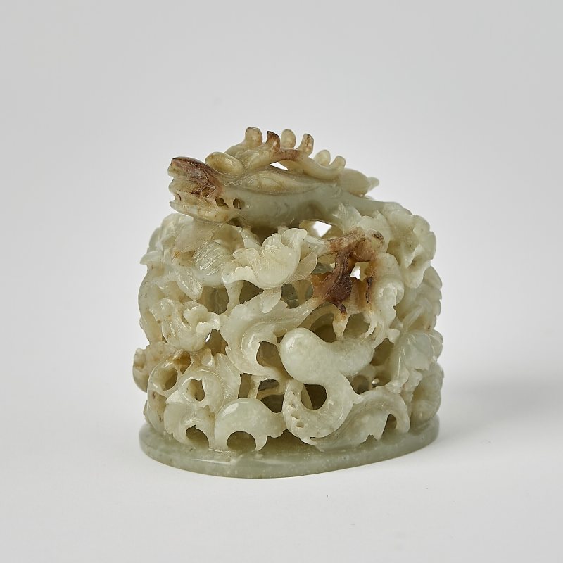 A Chinese Celadon Jade Finial