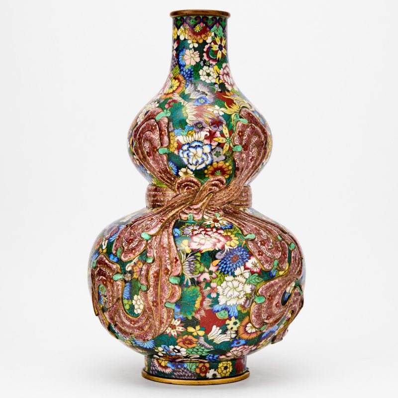 A Chinese Cloisonne Enamel 'Millefleurs' Vase