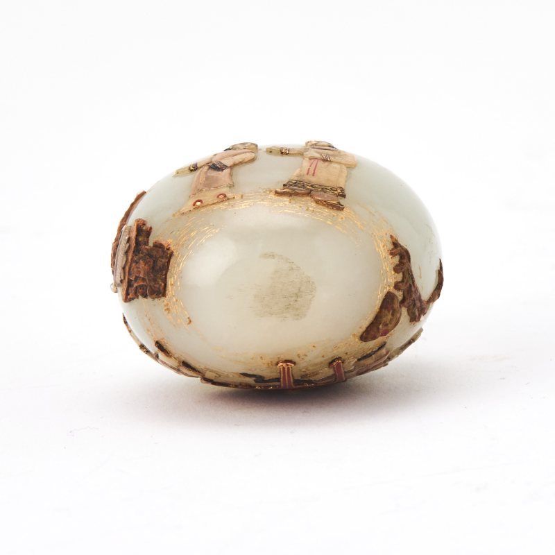 A Japanese-Embellishment Chinese White Jade Snuff Bottle - 图6