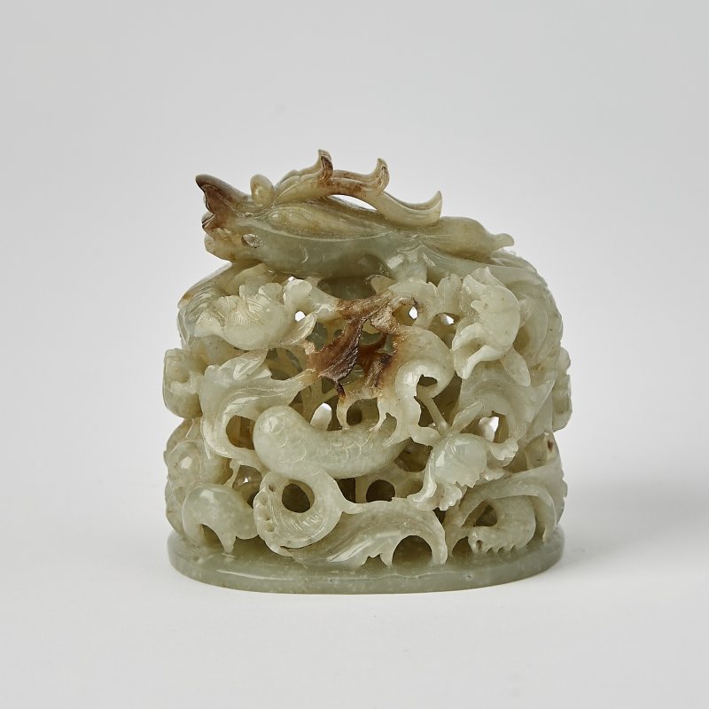 A Chinese Celadon Jade Finial - 图2