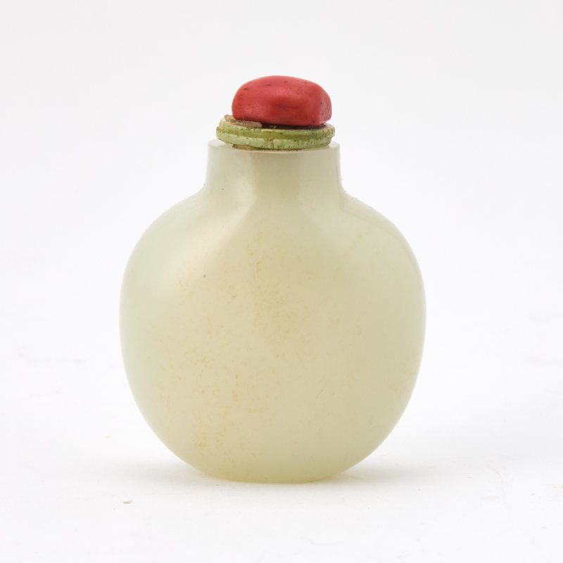 A Chinese Pale Celadon Jade Snuff Bottle