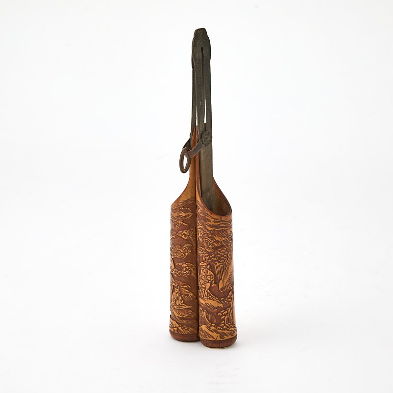 A Chinese Carved Bamboo Double Holder - 图3