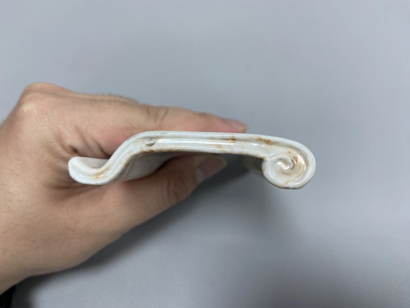 清 墨彩石纹釉山水墨床 - 图7
