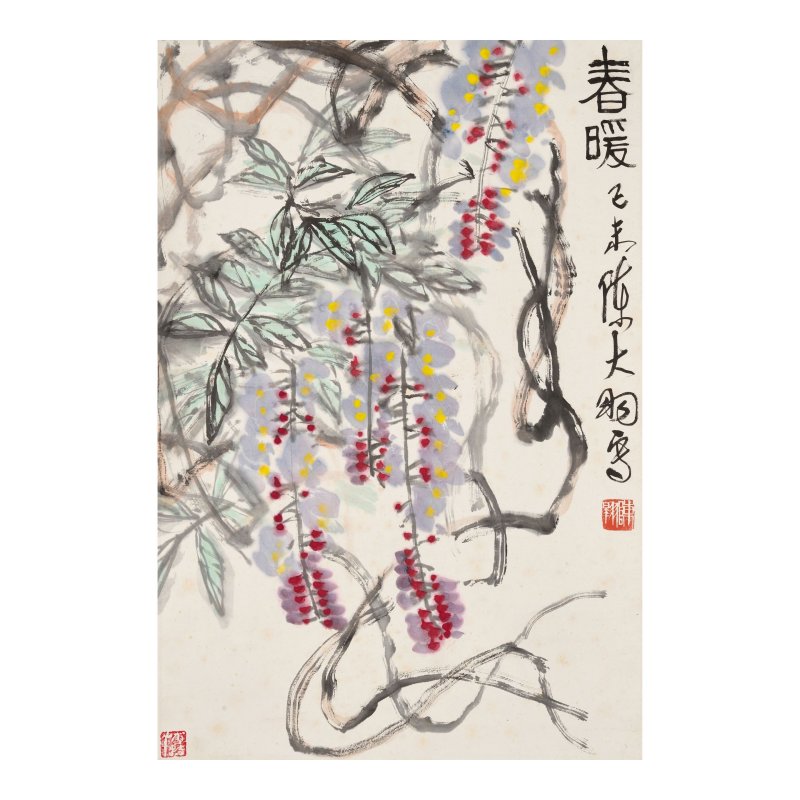陳大羽（1912-2001）　春暖　設色紙本　立軸　一九七九年 | CHEN DAYU (1912-2001)